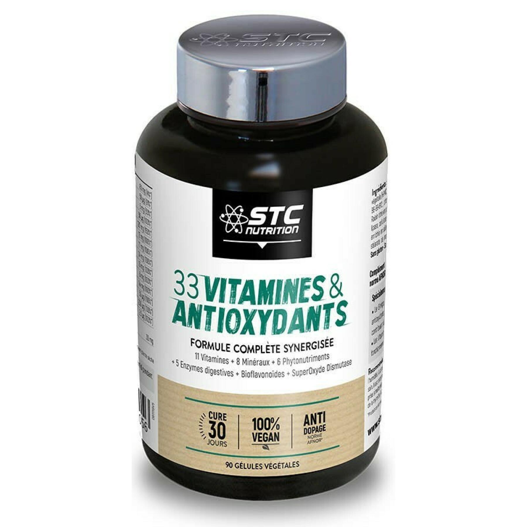 Complete synergetische formule 33 vitaminen & antioxidanten STC Nutrition - 90 gélules végétales