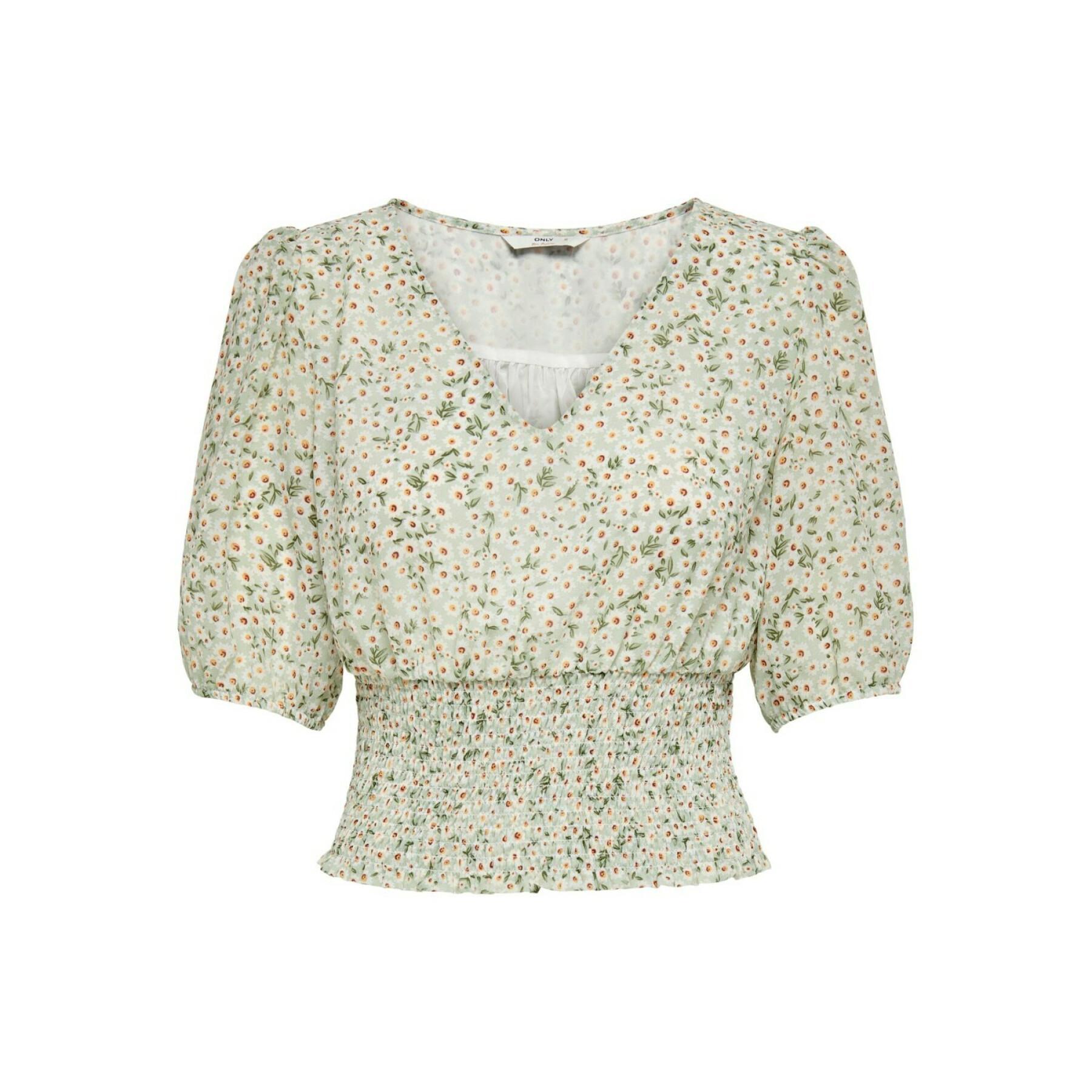 Dames-T-shirt Only onlmille mini maria-flower smock