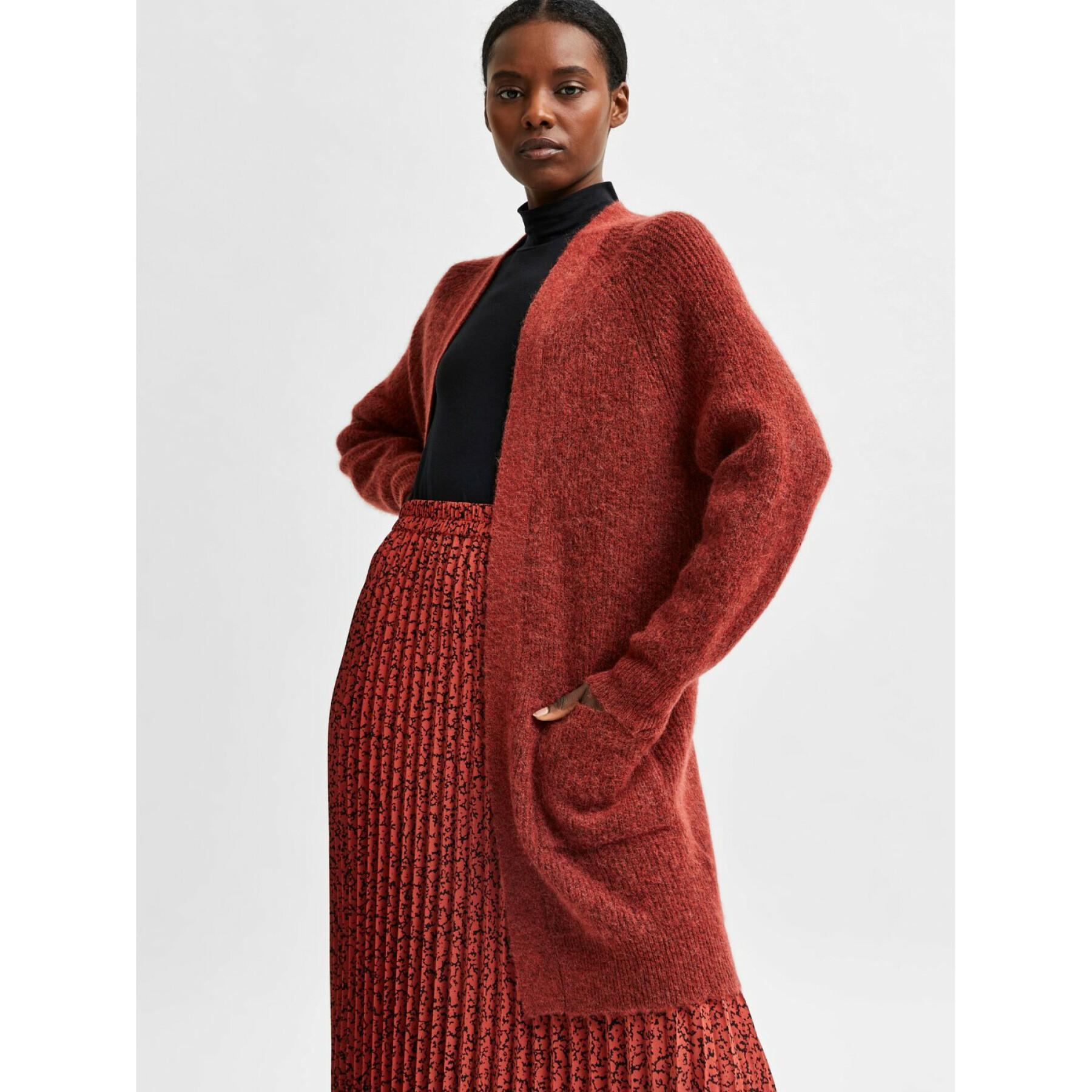 Lang damesvest Selected Lulu knit