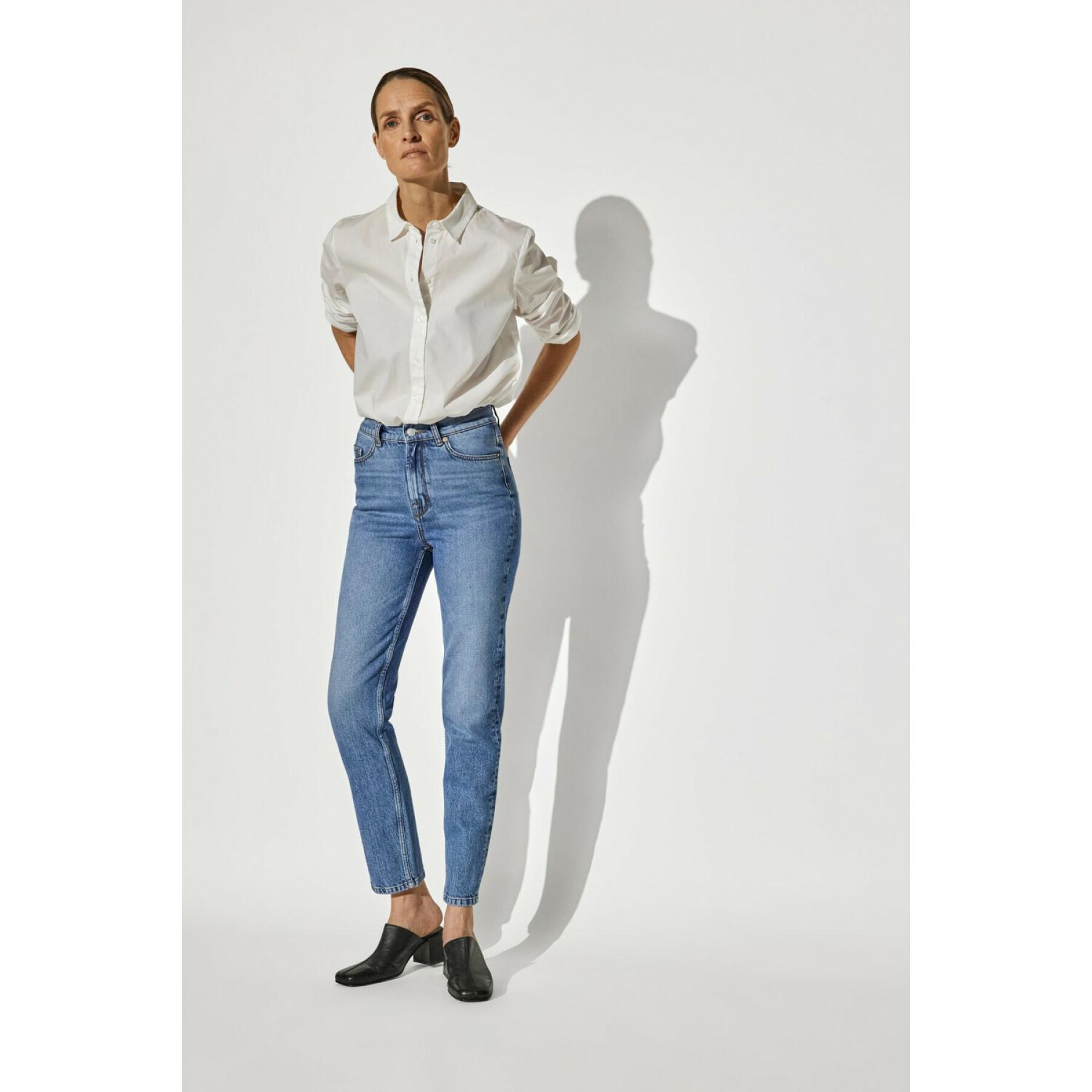 Damesjeans met hoge taille Selected Amy chambly