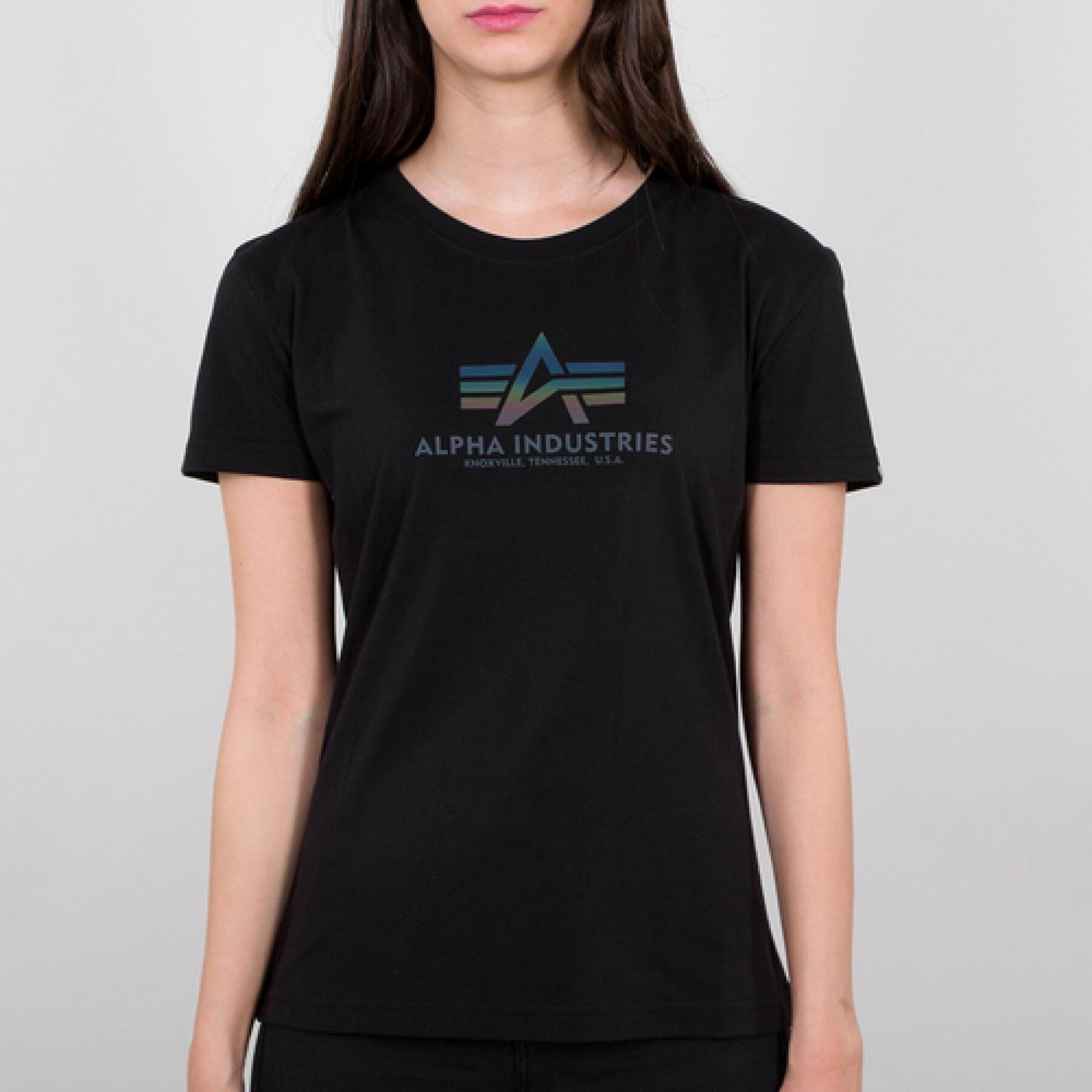 Dames-T-shirt Alpha Industries New Basic Rainbow Refl. Print