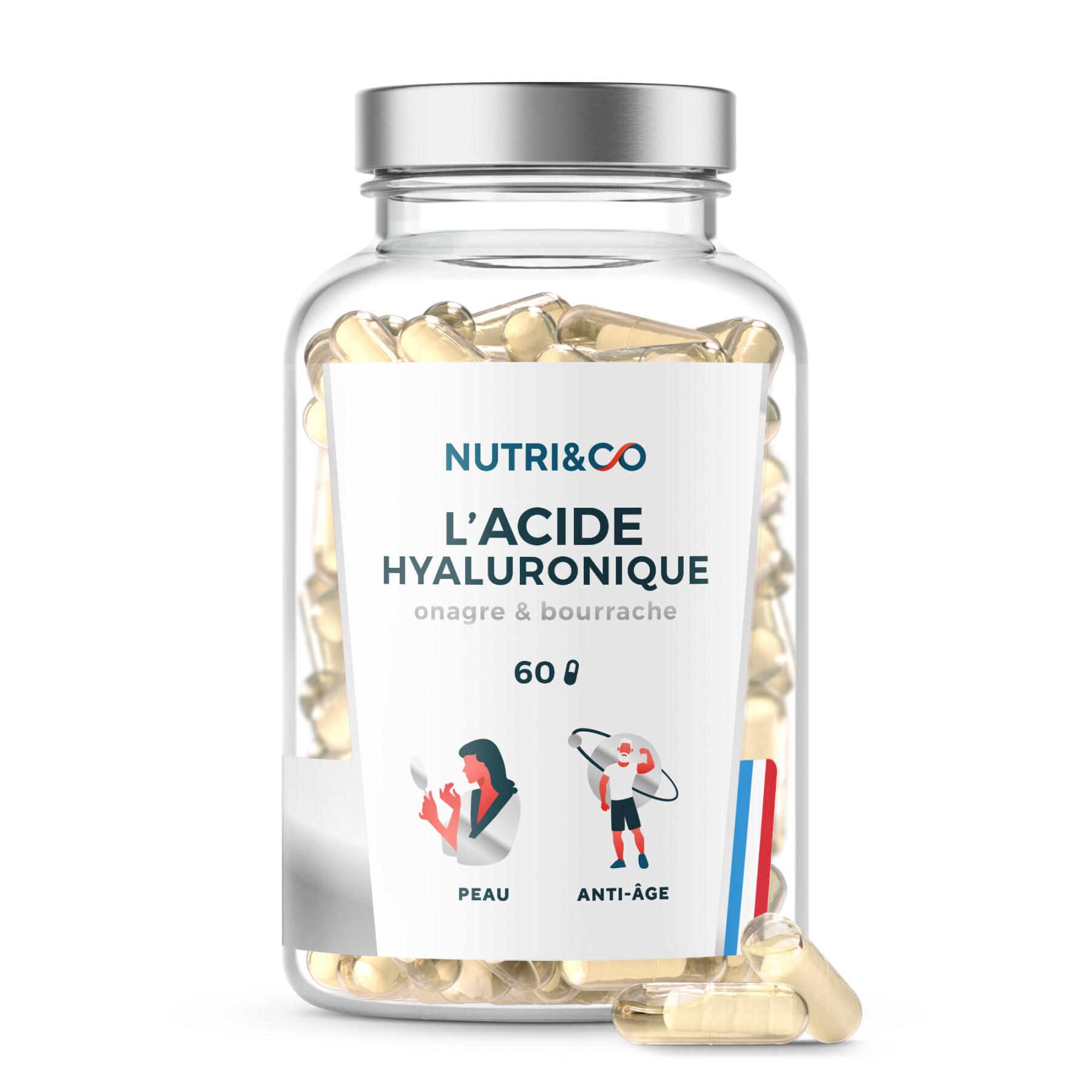 60 capsules hyaluronzuur teunisbloem + bernagie huid & anti-aging Nutri&Co
