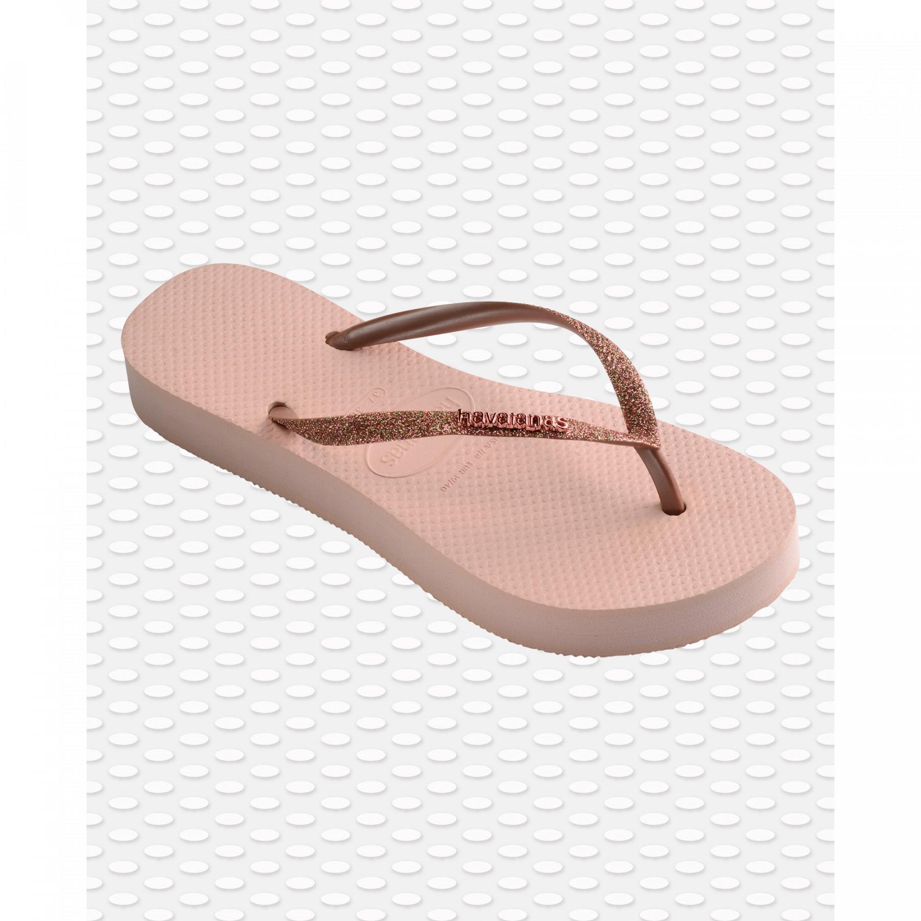 Dames slippers Havaianas Slim Flatform Glitter