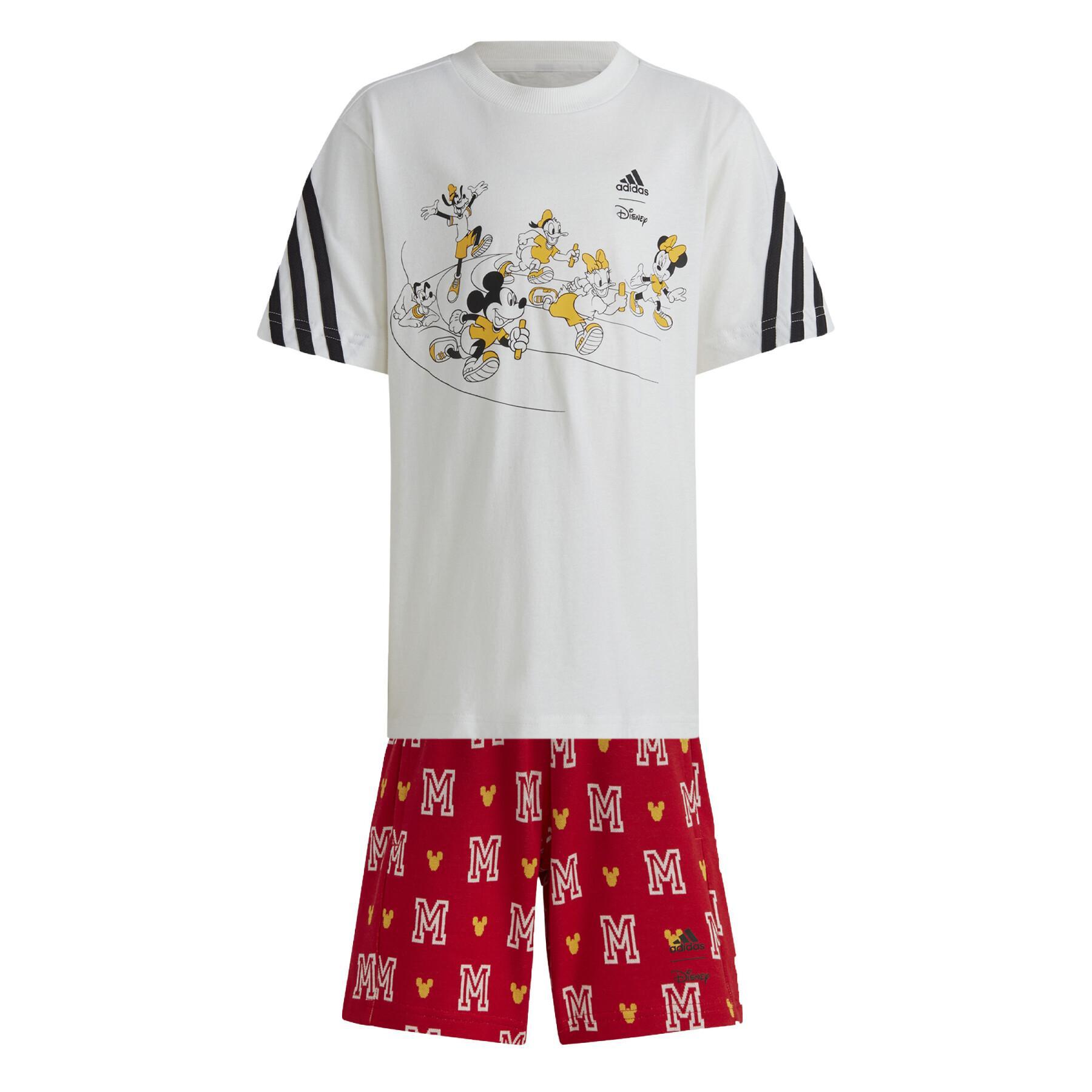 Kinder t-shirt en korte broek set adidas X Disney Mickey Mouse