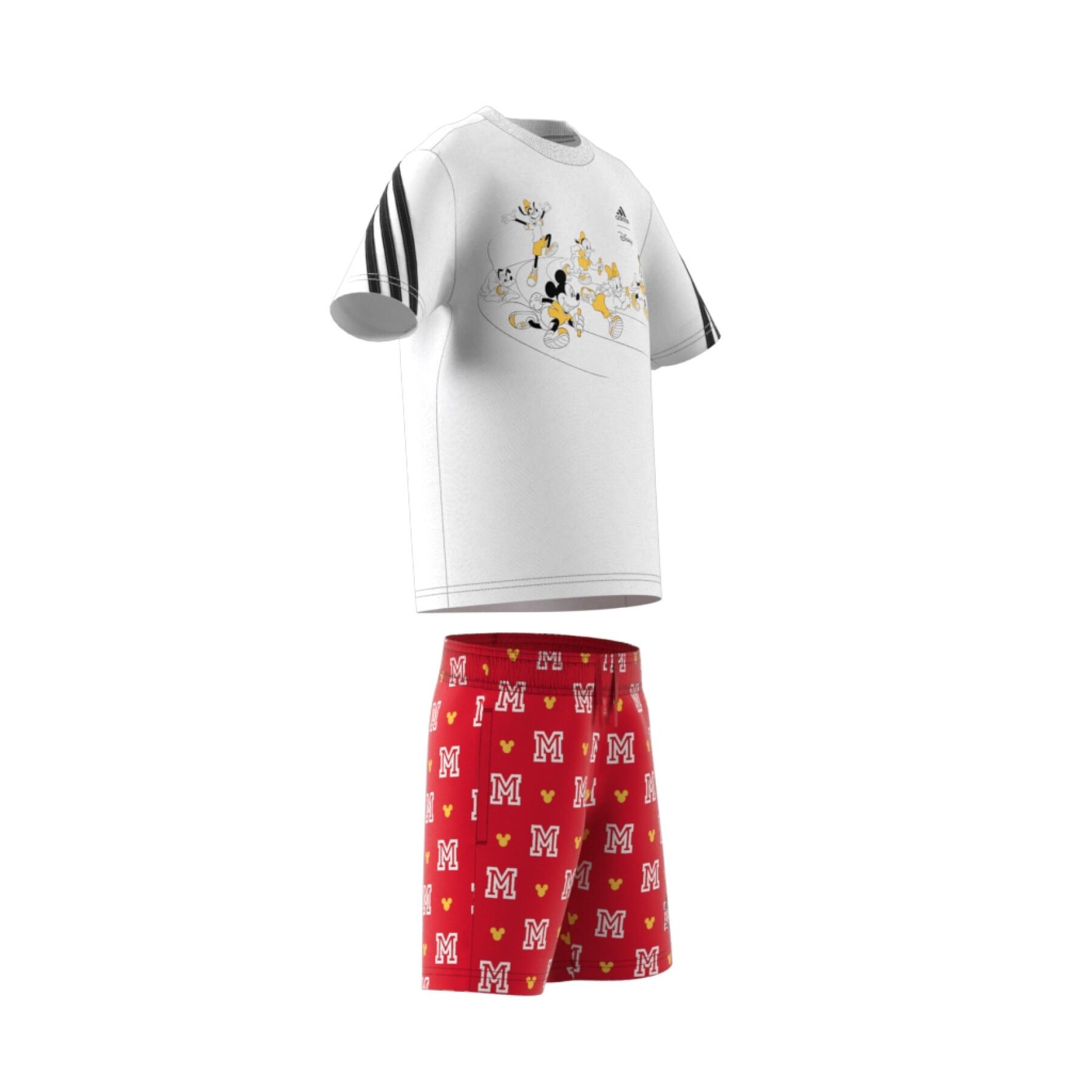 Kinder t-shirt en korte broek set adidas X Disney Mickey Mouse