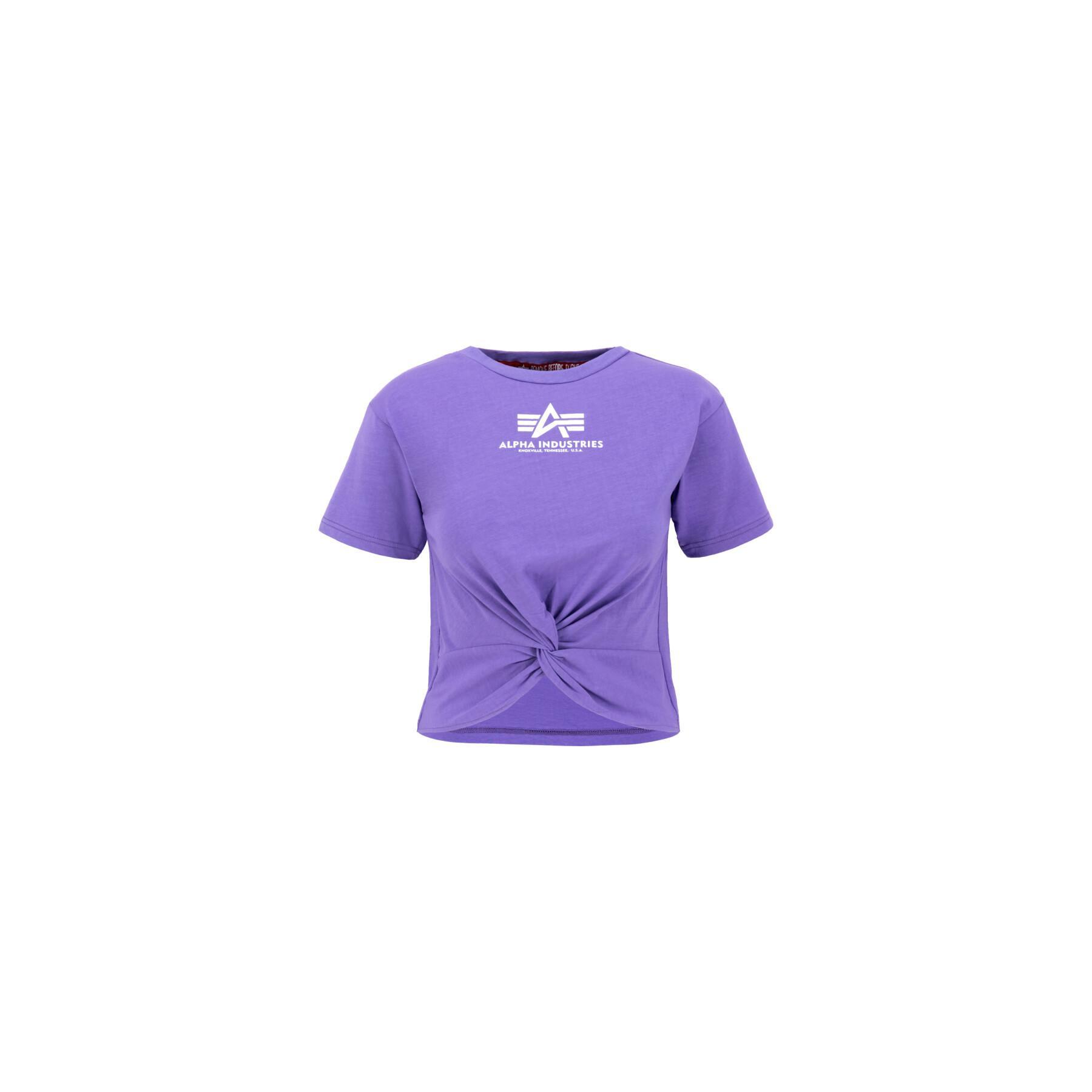 Dames-T-shirt met geknoopte mouwen Alpha Industries