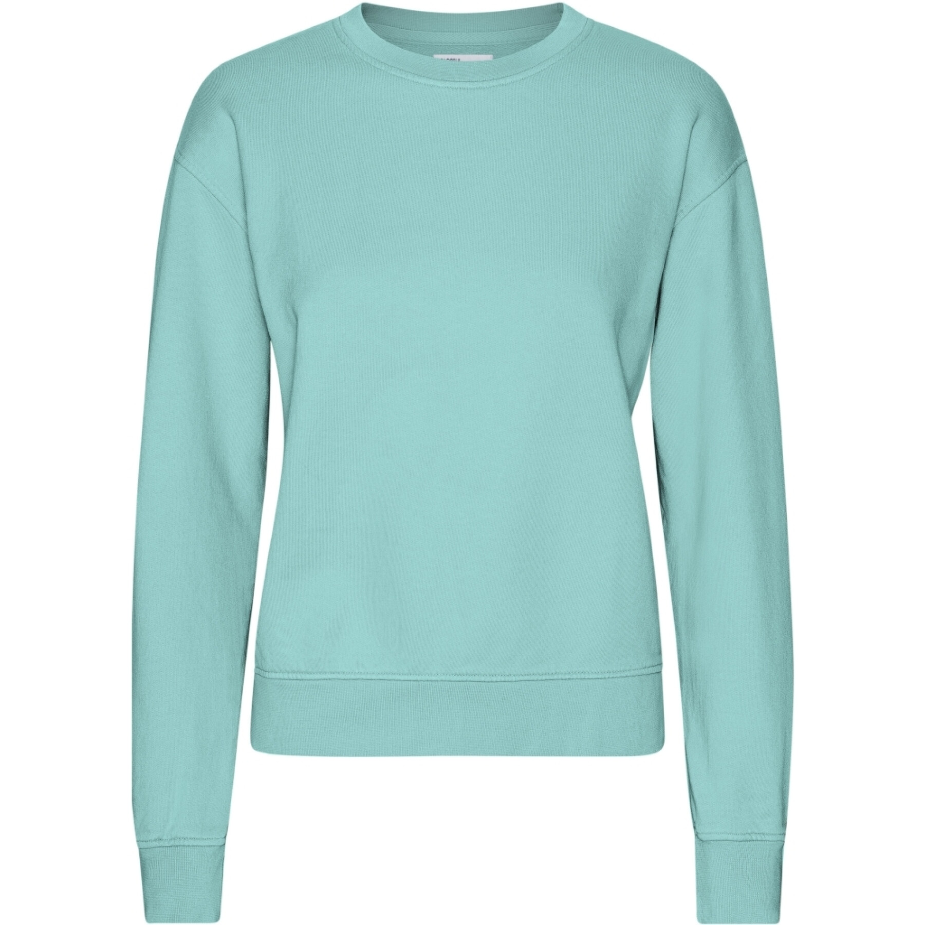 Dames sweatshirt met ronde hals Colorful Standard Classic Organic Teal Blue