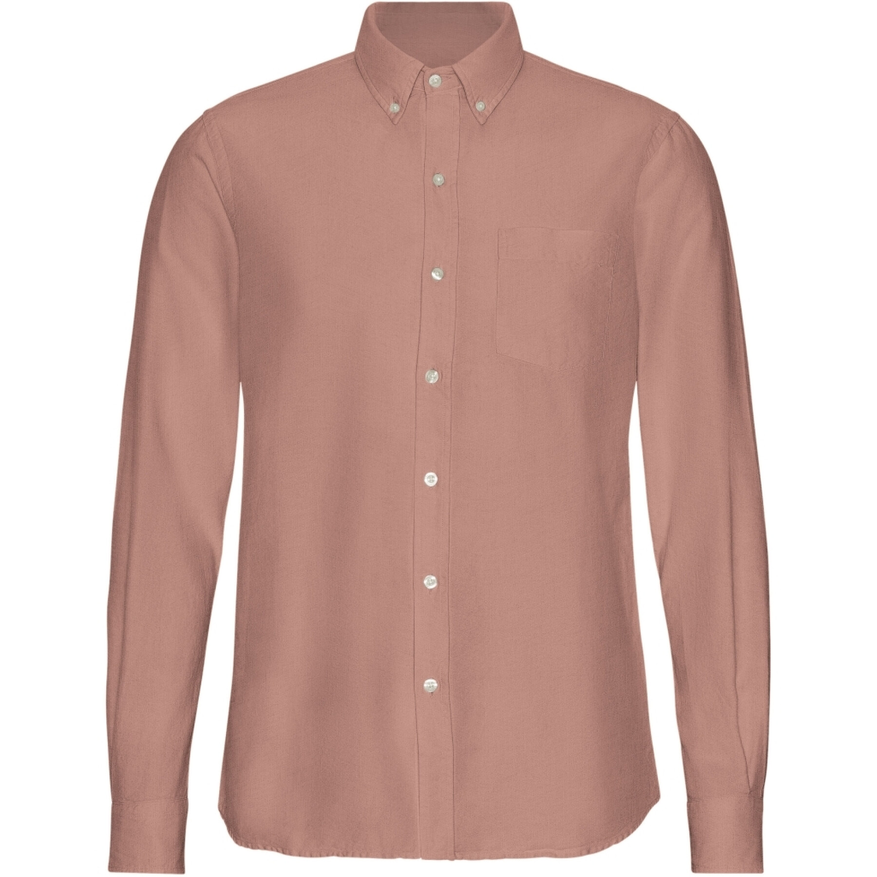 Button-down overhemd Colorful Standard Organic Rosewood Mist