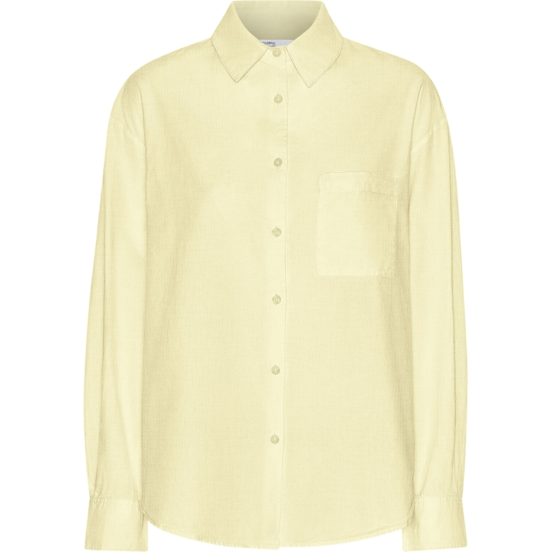 Damesoverhemd Colorful Standard Organic Soft Yellow