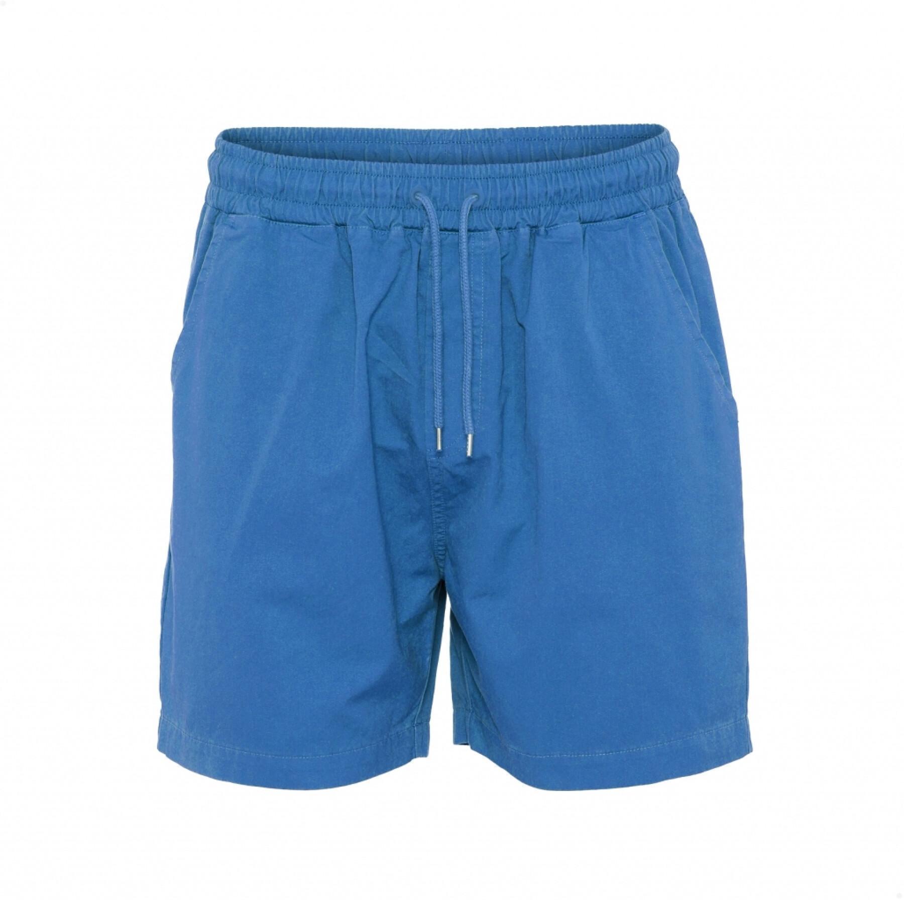 Twill Short broek Colorful Standard Organic pacific blue