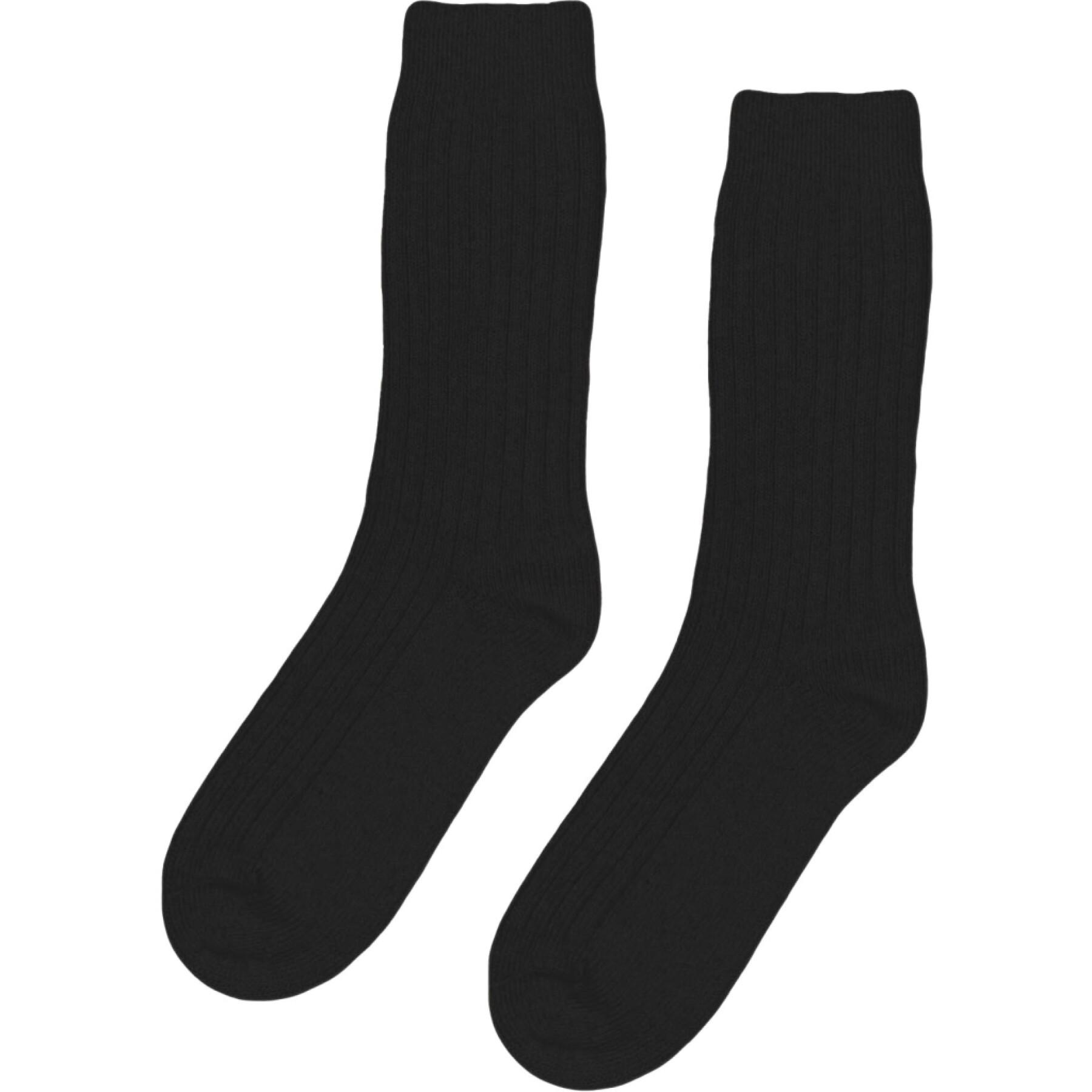 Wollen sokken Colorful Standard Merino Blend deep black