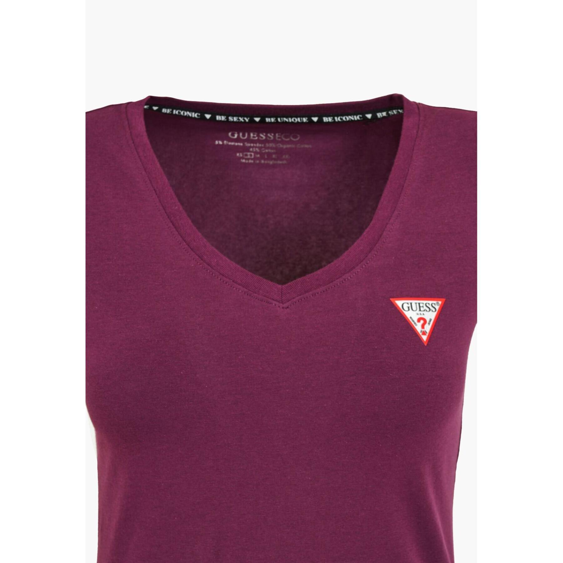 Dames-T-shirt met v-hals Guess Mini Triangle