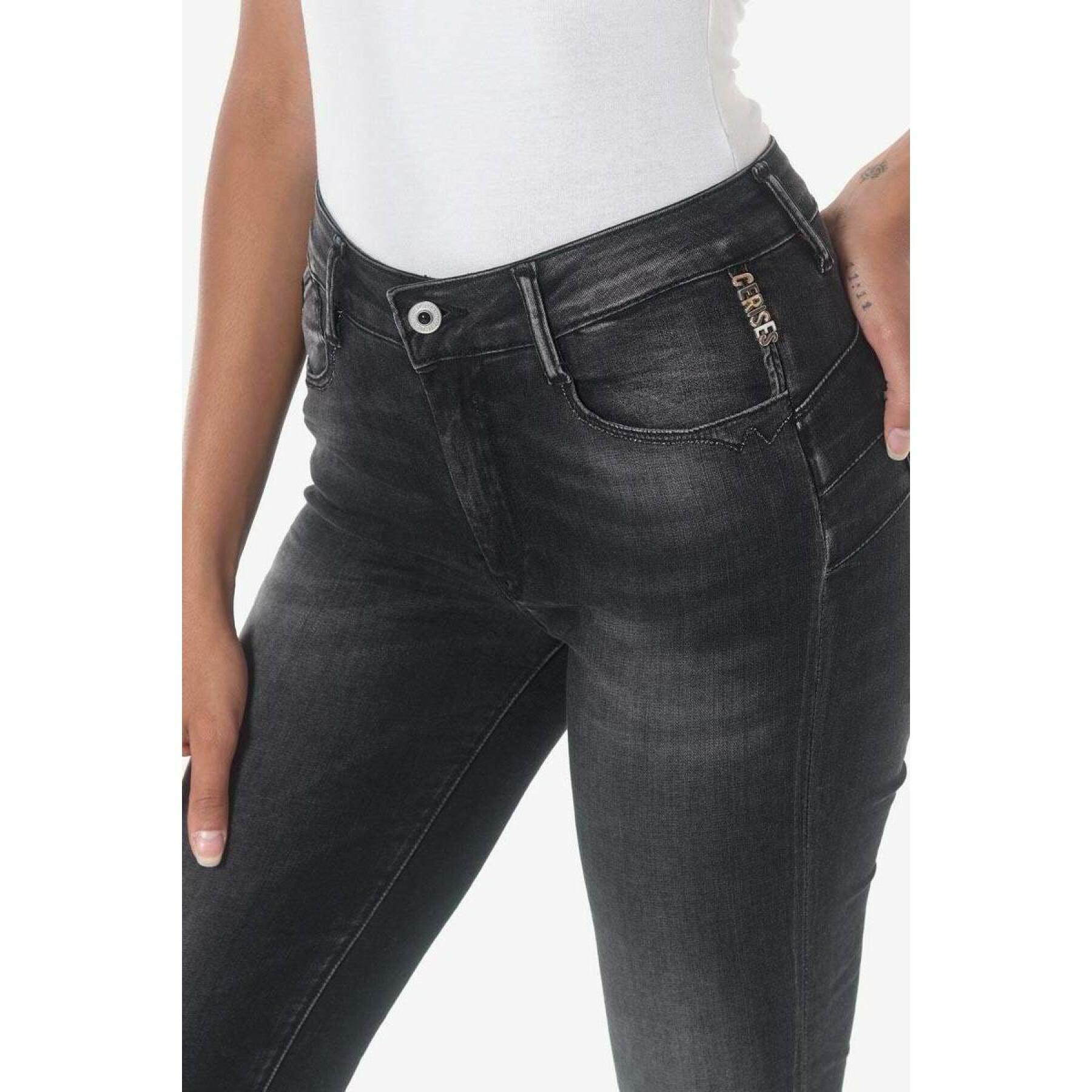 Slim jeans voor dames Le Temps des cerises Acya pulp N°1