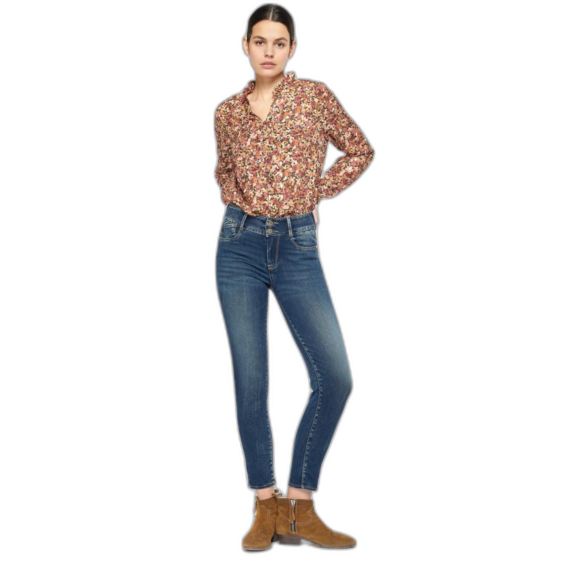 Slim jeans voor dames Le Temps des cerises Asti ultra pulp N°2