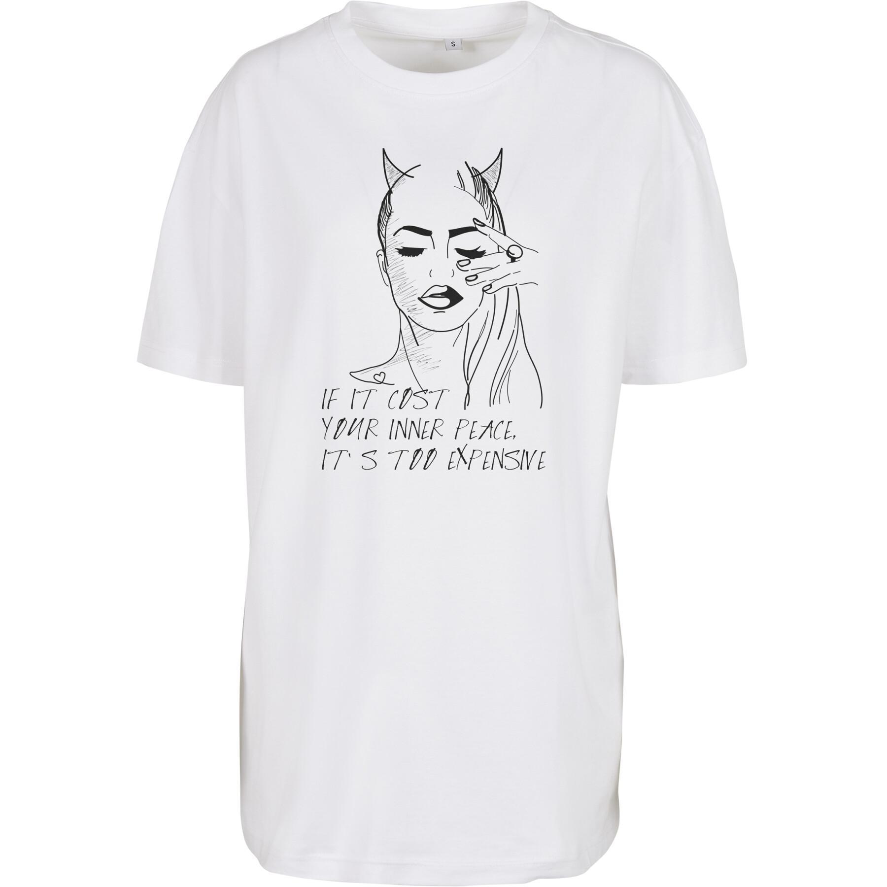 Dames-T-shirt Mister Tee ladies inner peace sign