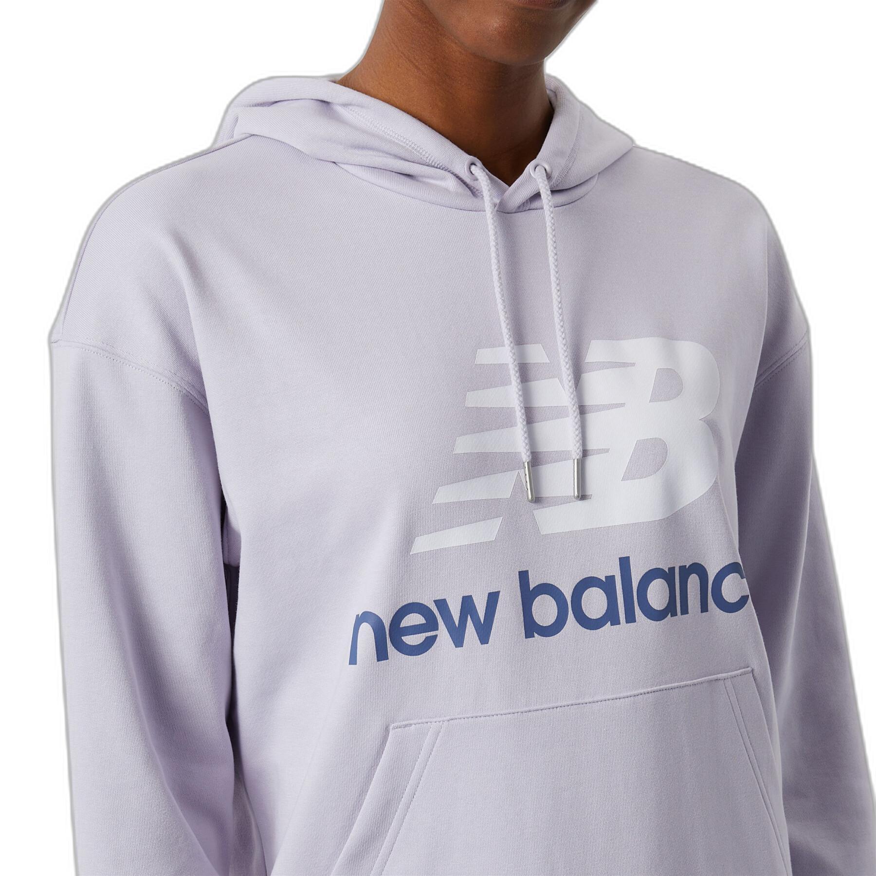 Dames sweatshirt met capuchon New Balance Essentials Stacked Logo