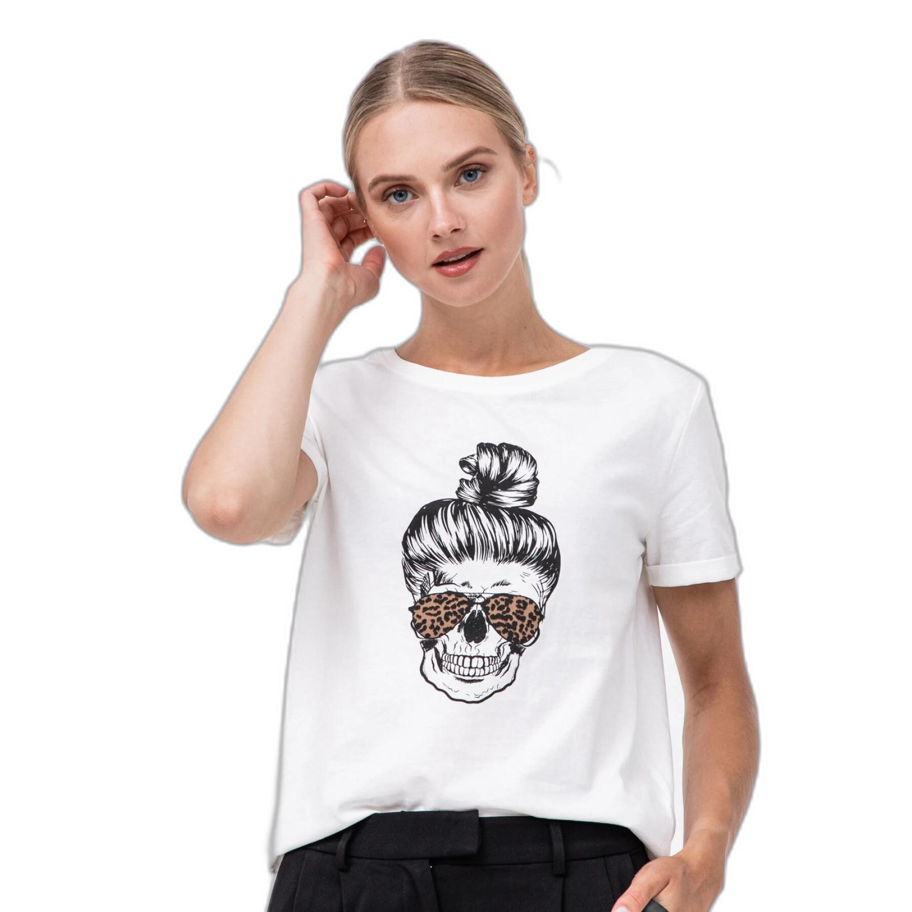 Dames-T-shirt Only Silvia Skull