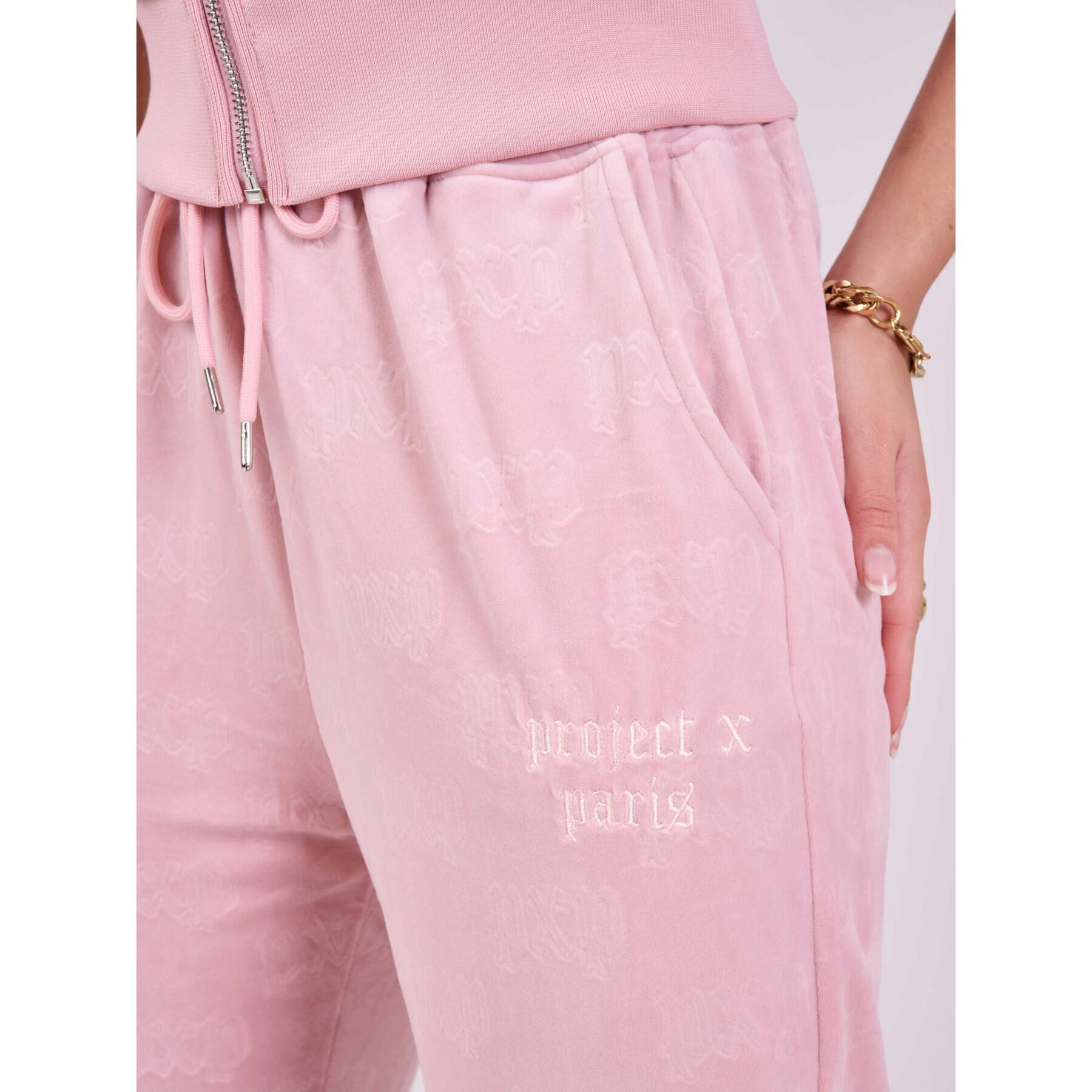 Loszittende fluwelen broek voor dames Project X Paris
