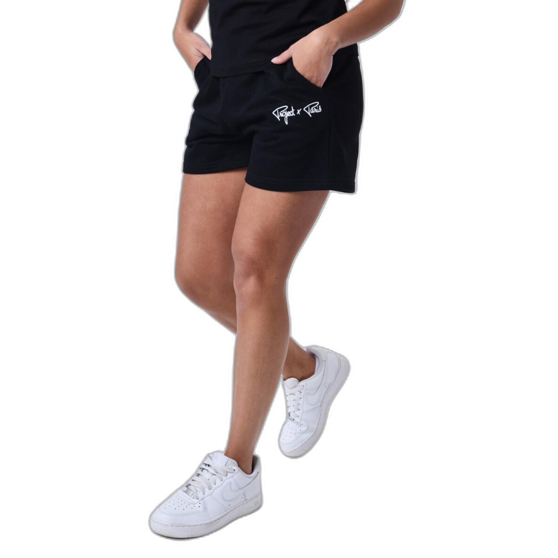 Basic shorts met geborduurd logo voor Dames Project X Paris