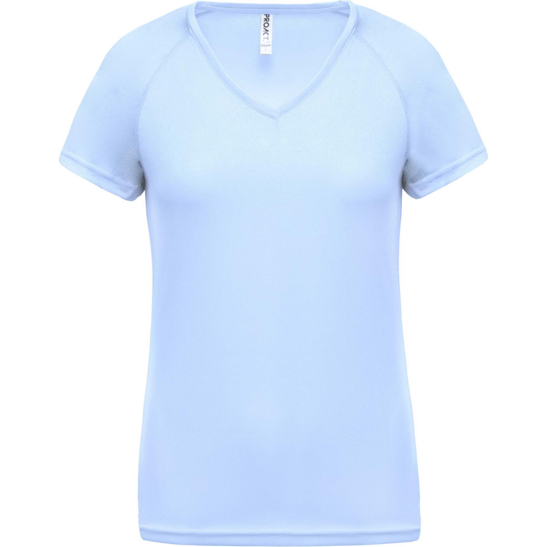 Dames-T-shirt met v-hals Proact Sport