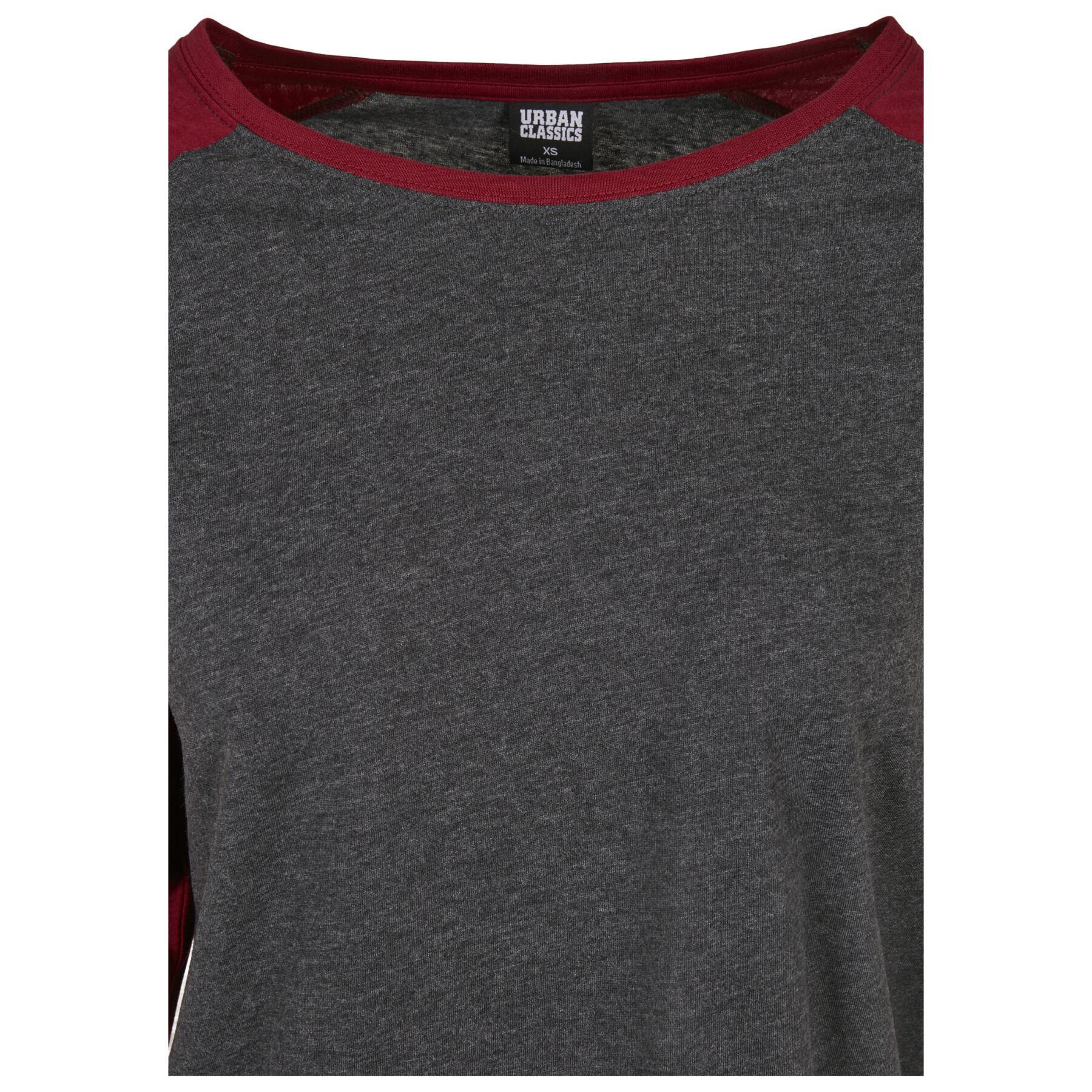 Dames-T-shirt met lange mouwen Urban Classics contrast raglan (GT)