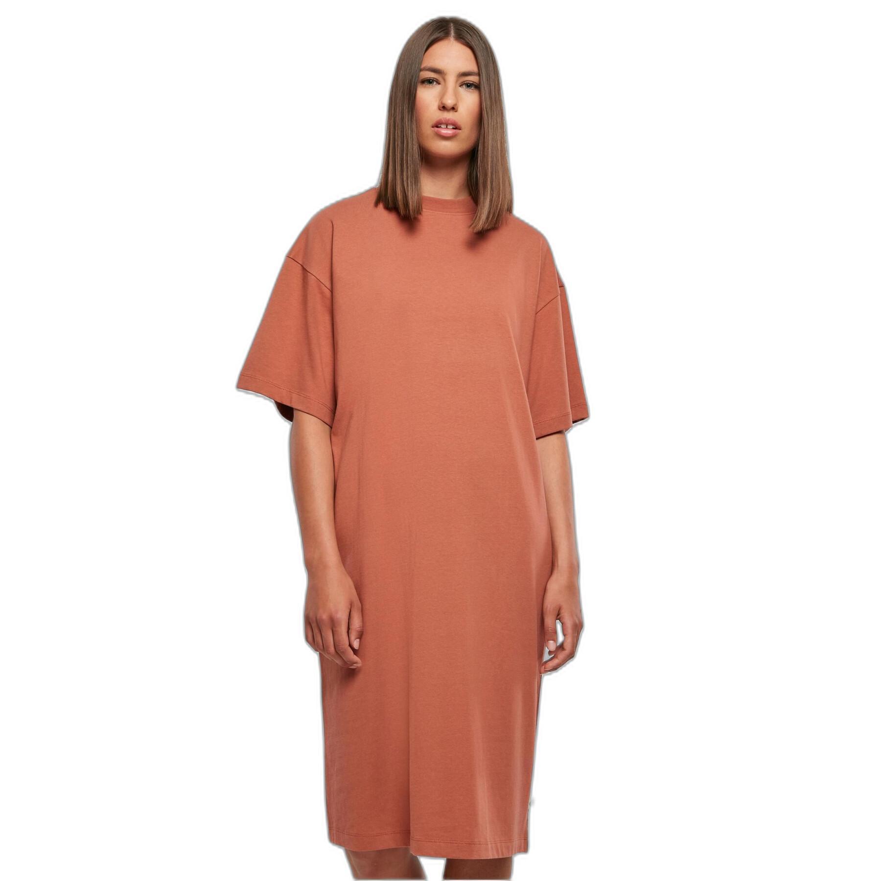Vrouwen oversized organische t-shirt jurk Urban Classics