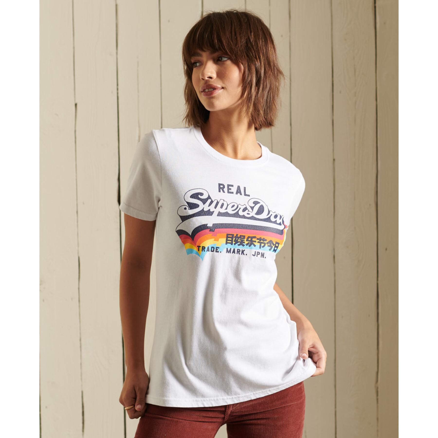 Dames-T-shirt met korte mouwen Superdry Logo Vintage