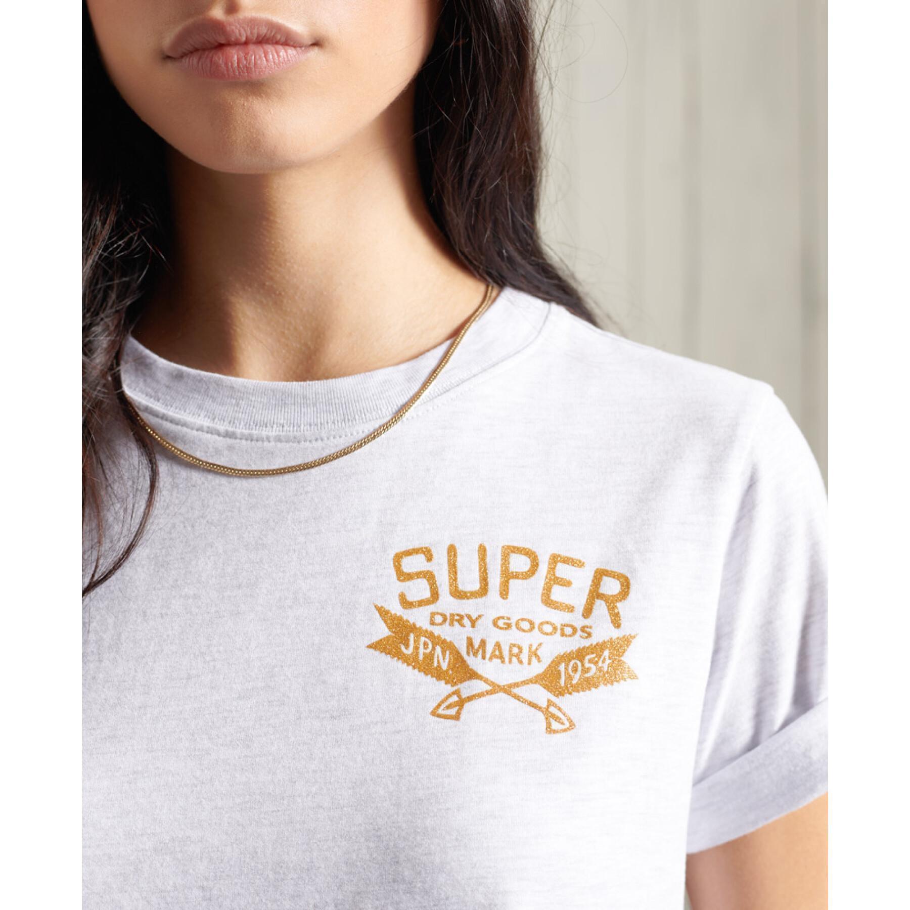 Dames-T-shirt met glans Superdry Glitter