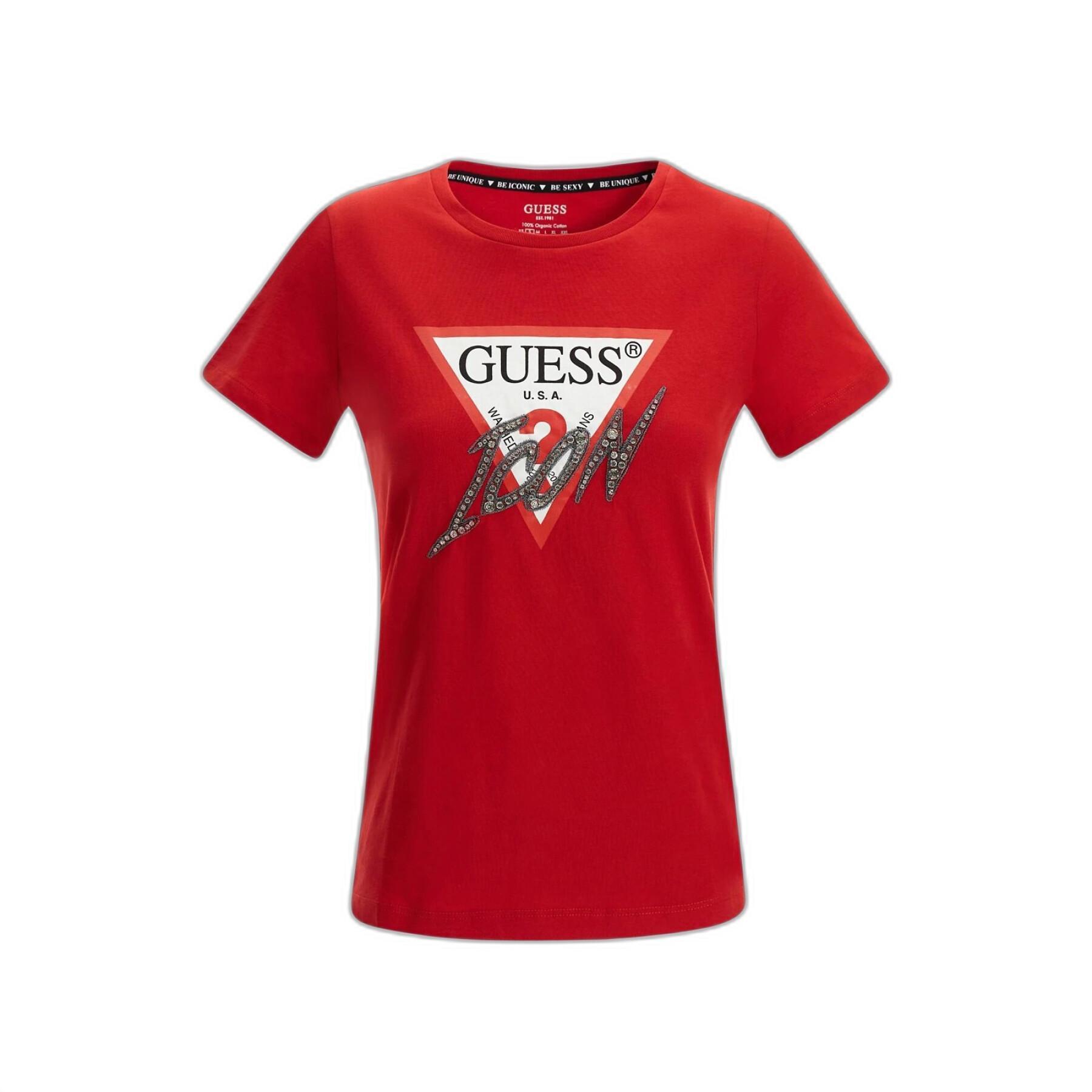 Dames-T-shirt met korte mouwen Guess CN Icon