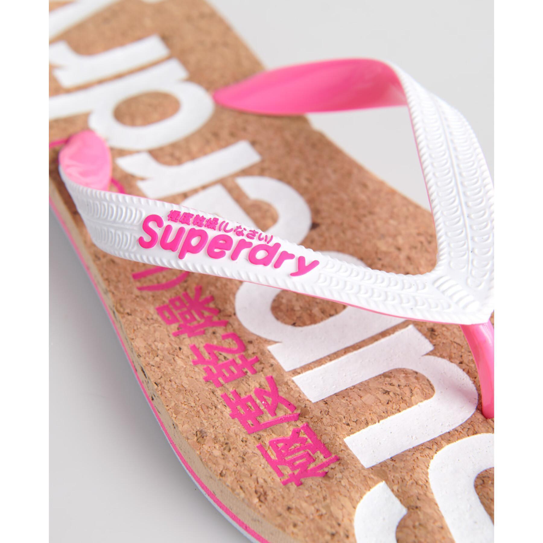 Dames slippers van kurk Superdry