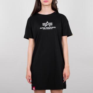 Lang dames-T-shirt Alpha Industries Basic Foil Print