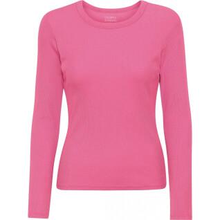 Geribd dames-T-shirt met lange mouwen Colorful Standard Organic bubblegum pink