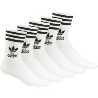 Set van 5 paar sokken adidas Originals Mid-Cut