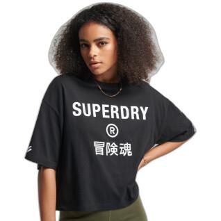 Dames-T-shirt Superdry Code Core Sport