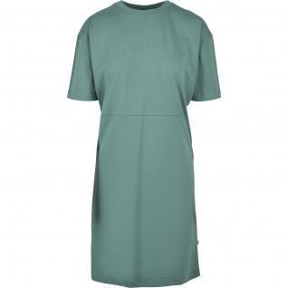 Dames-T-shirt jurk Urban Classics organic oversized slit