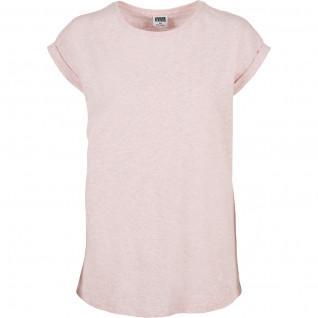 Dames-T-shirt Urban Classics color melange extended shoulder-grandes tailles