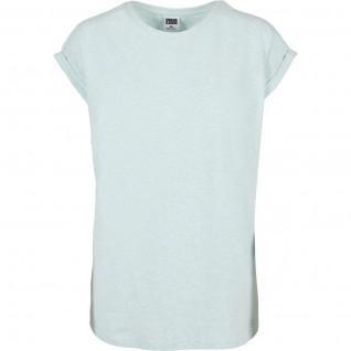Dames-T-shirt Urban Classics color melange extended shoulder