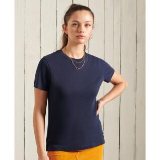 Dames-T-shirt met ronde hals in pointelle Superdry Cali