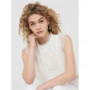 Vrouwen mouwloos T-shirt Only lace wovens