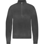 1/4 rits sweater Colorful Standard Organic Faded Black
