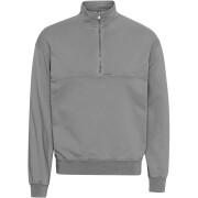 Sweatshirt 1/4 rits Colorful Standard Organic storm grey