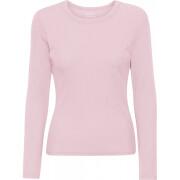 Geribd dames-T-shirt met lange mouwen Colorful Standard Organic faded pink