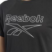 Dames-T-shirt Reebok Workout Ready Supremium Slim Fit Big Logo