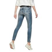 Dames skinny jeans met middenuitsnijding G-Star 3301 Studs Mid