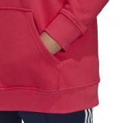 Dames sweatshirt met capuchon adidas Originals Trefoil-grandes tailles