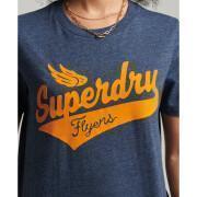 Dames-T-shirt Superdry Vintage Script Style College