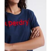 Dames-T-shirt in gevlamd recht Superdry